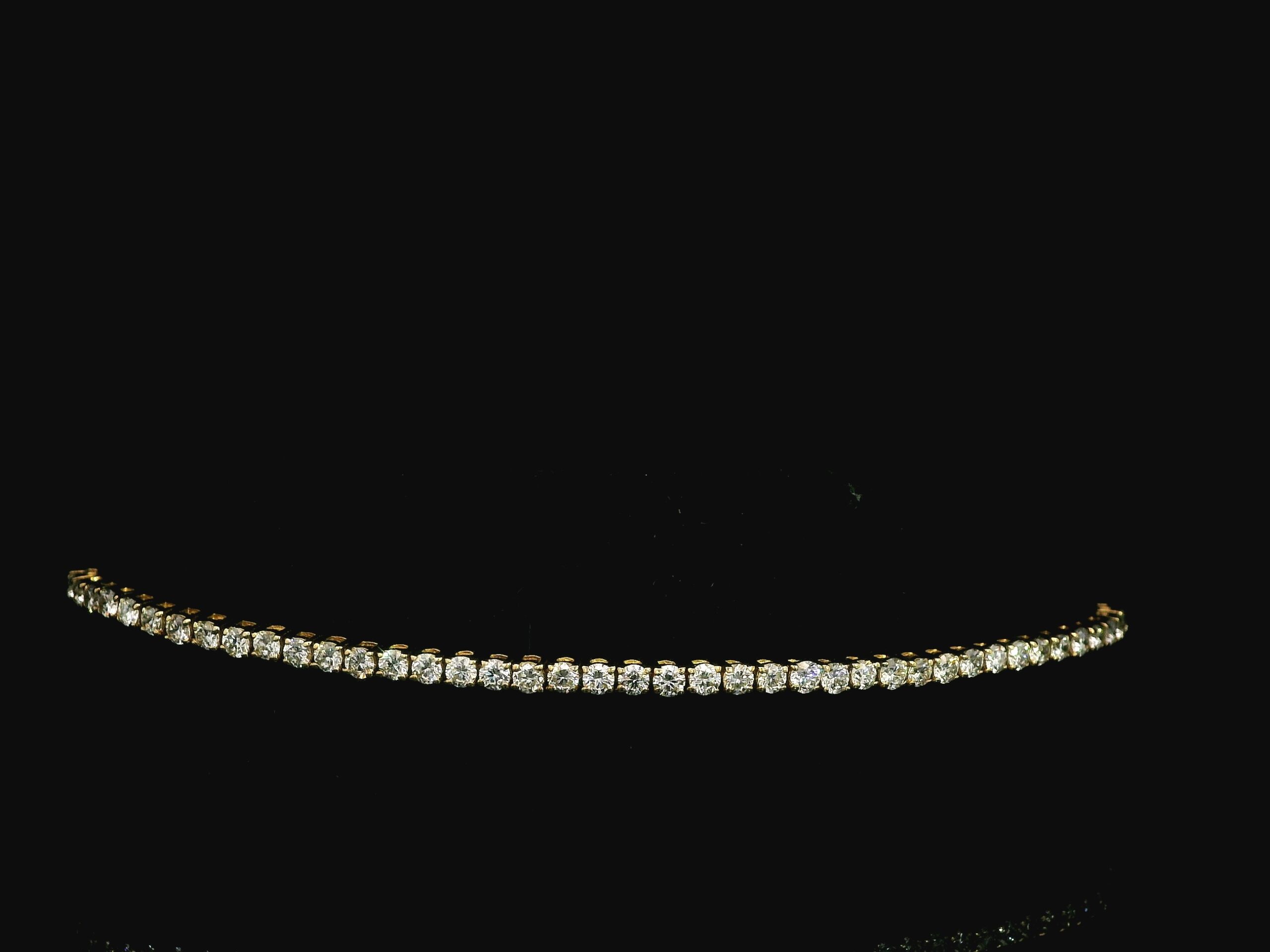 14K YG TENNIS BRACELET 5.0TCW - Image 2