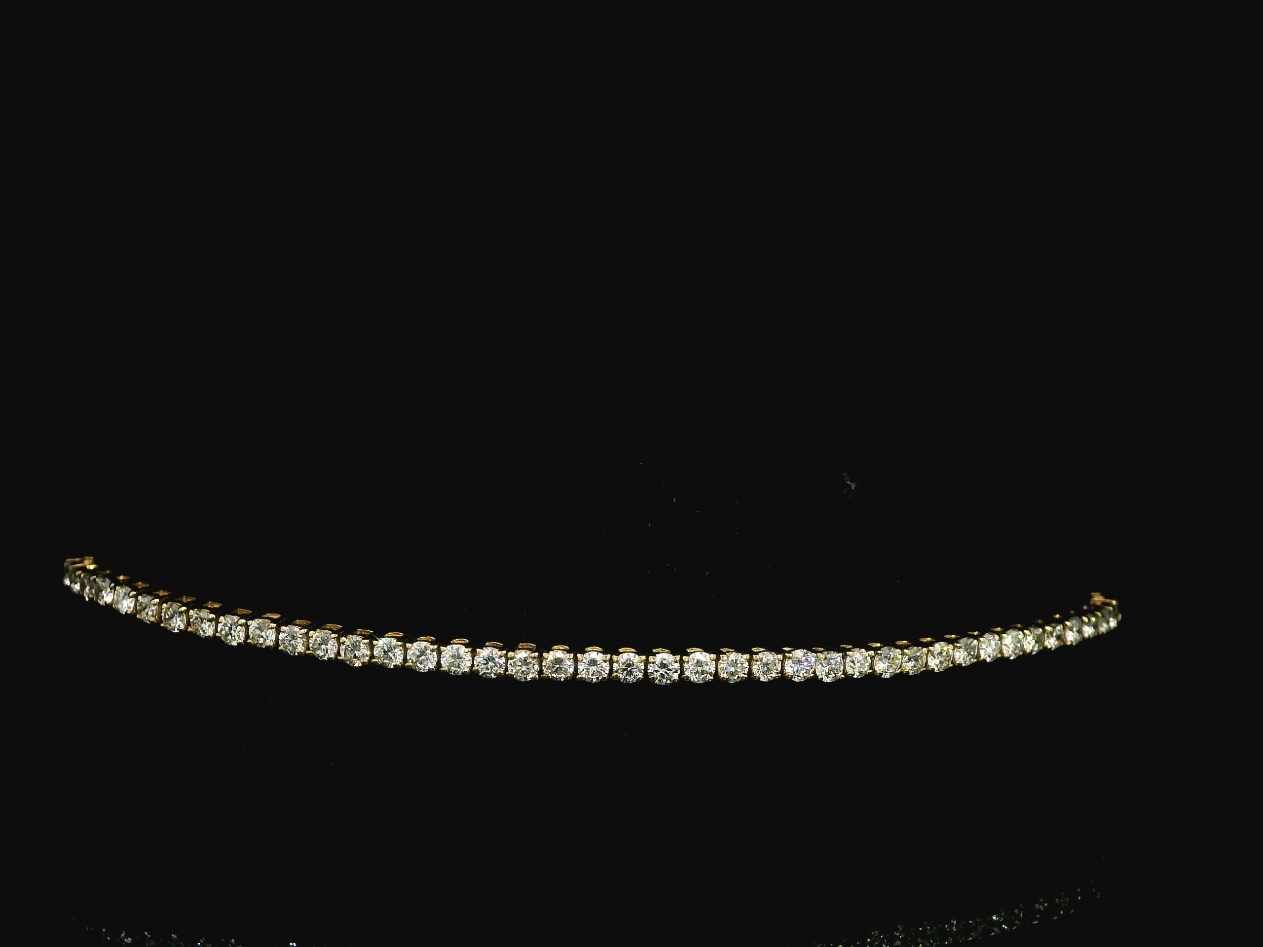 14K YG TENNIS BRACELET 5.0TCW