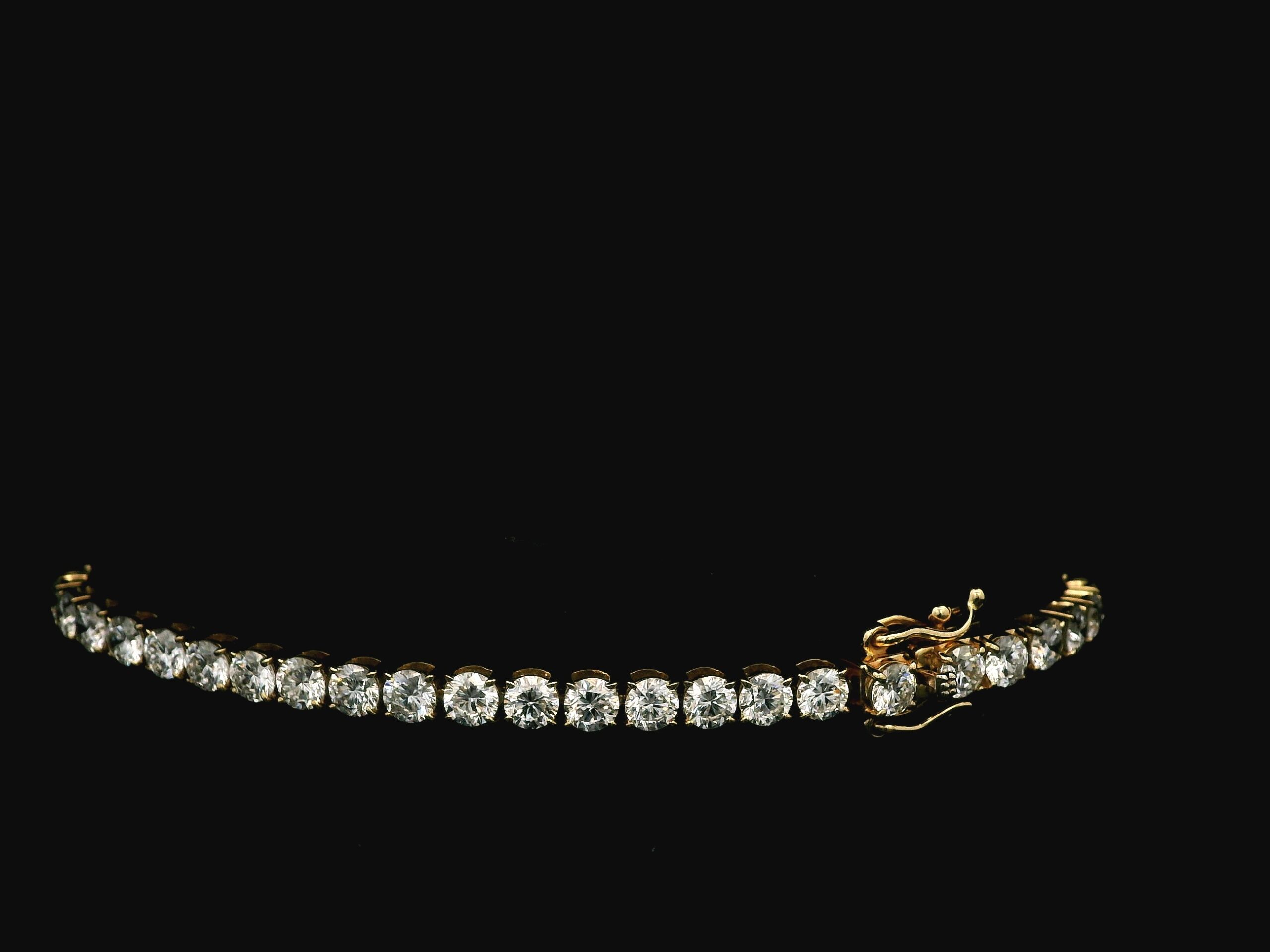 LAB GROWN TENNIS BRACELET 14K 8.03 TCW - Image 2
