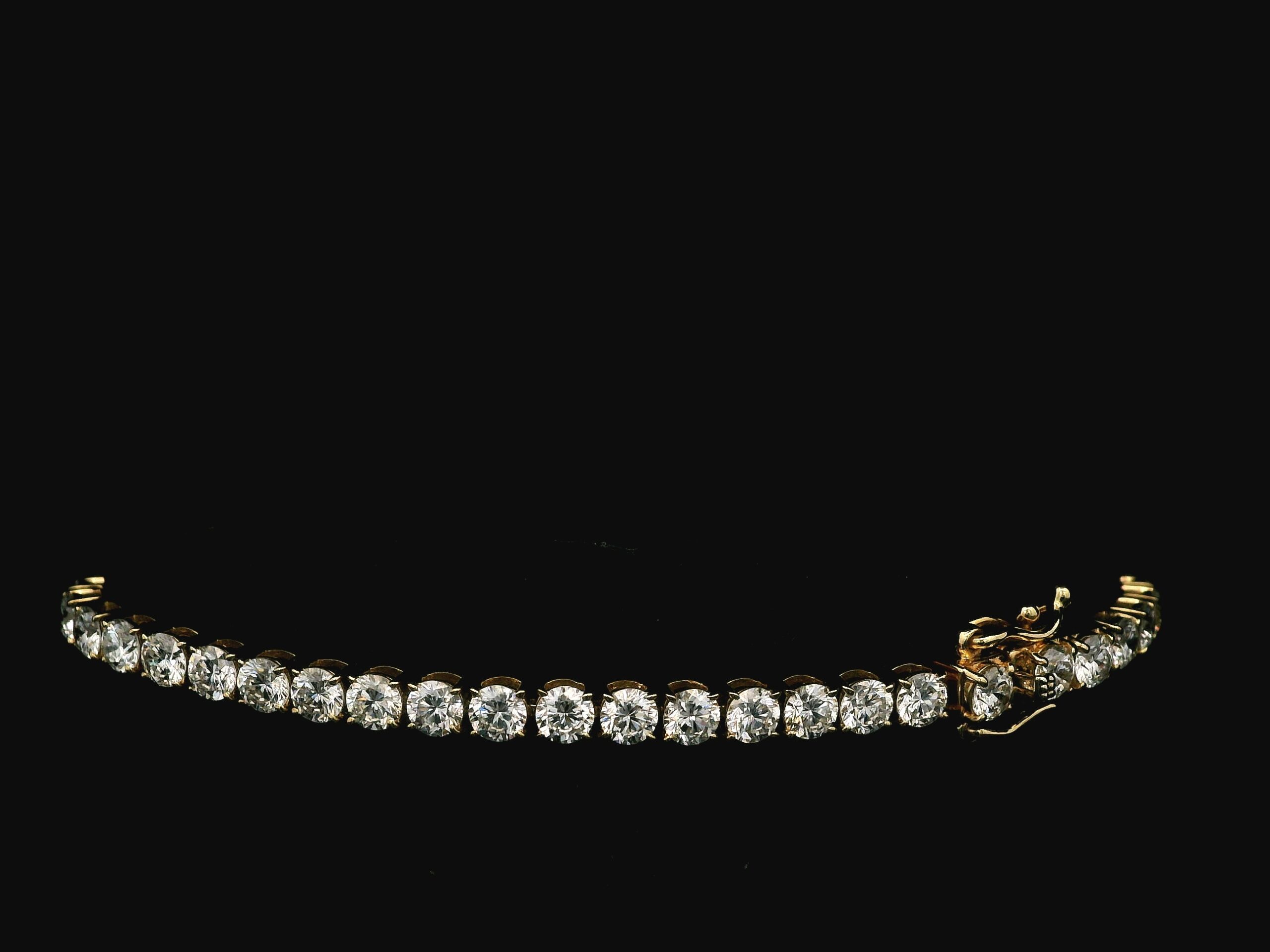LAB GROWN TENNIS BRACELET 14K 8.03 TCW