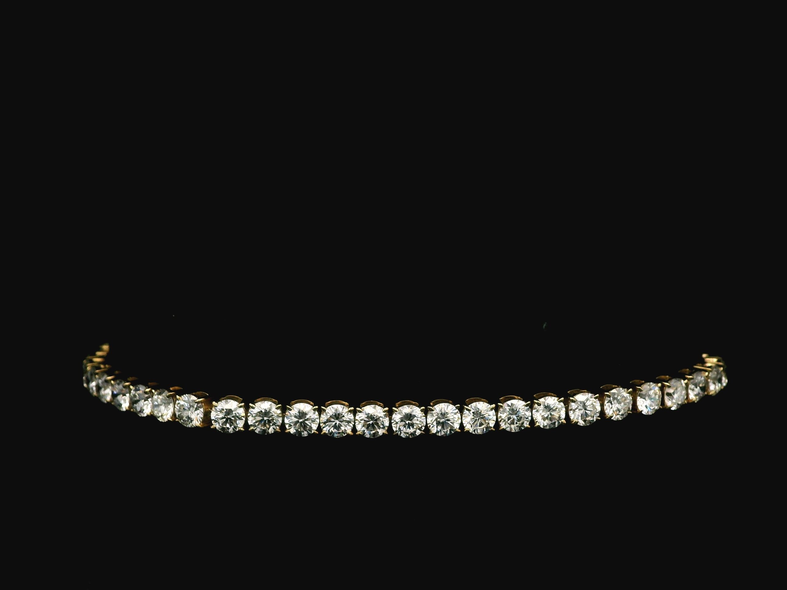LAB GROWN TENNIS BRACELET 14K 8.03 TCW - Image 4