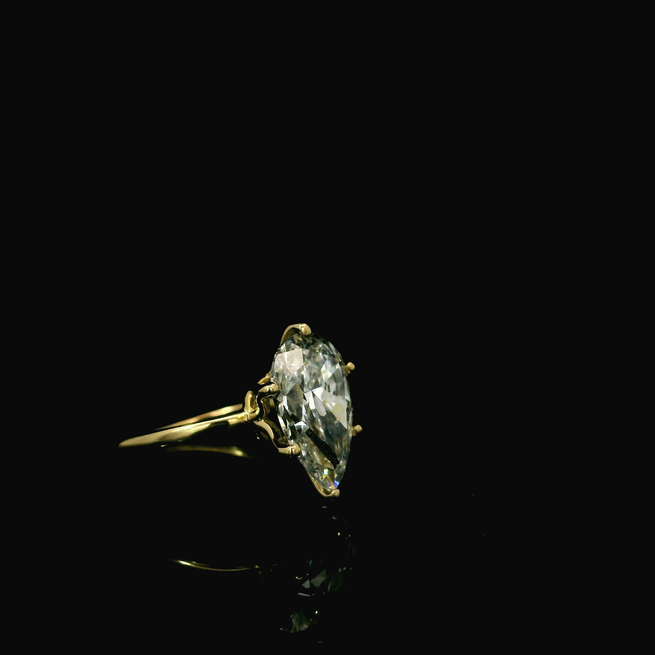 5.01CT 14K YELLOW GOLD LAB GROWN DIAMOND ENGAGEMENT RING - Image 4