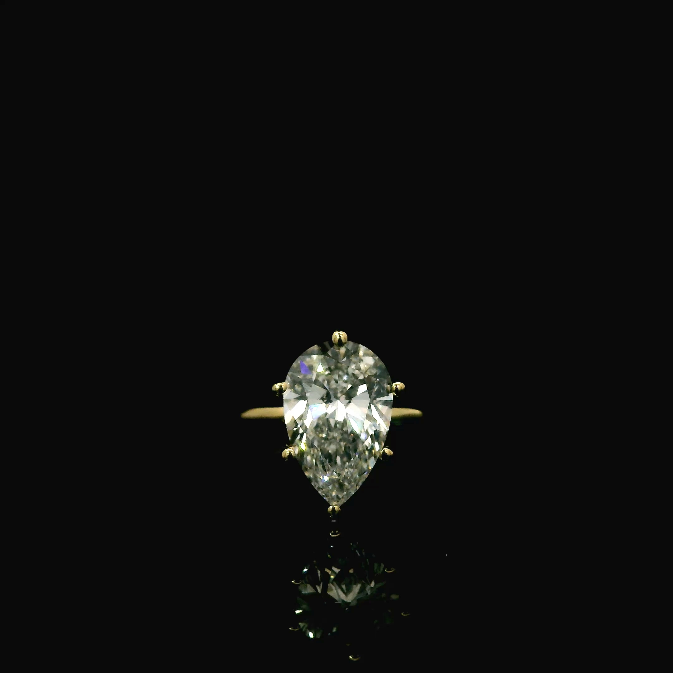 5.01CT 14K YELLOW GOLD LAB GROWN DIAMOND ENGAGEMENT RING