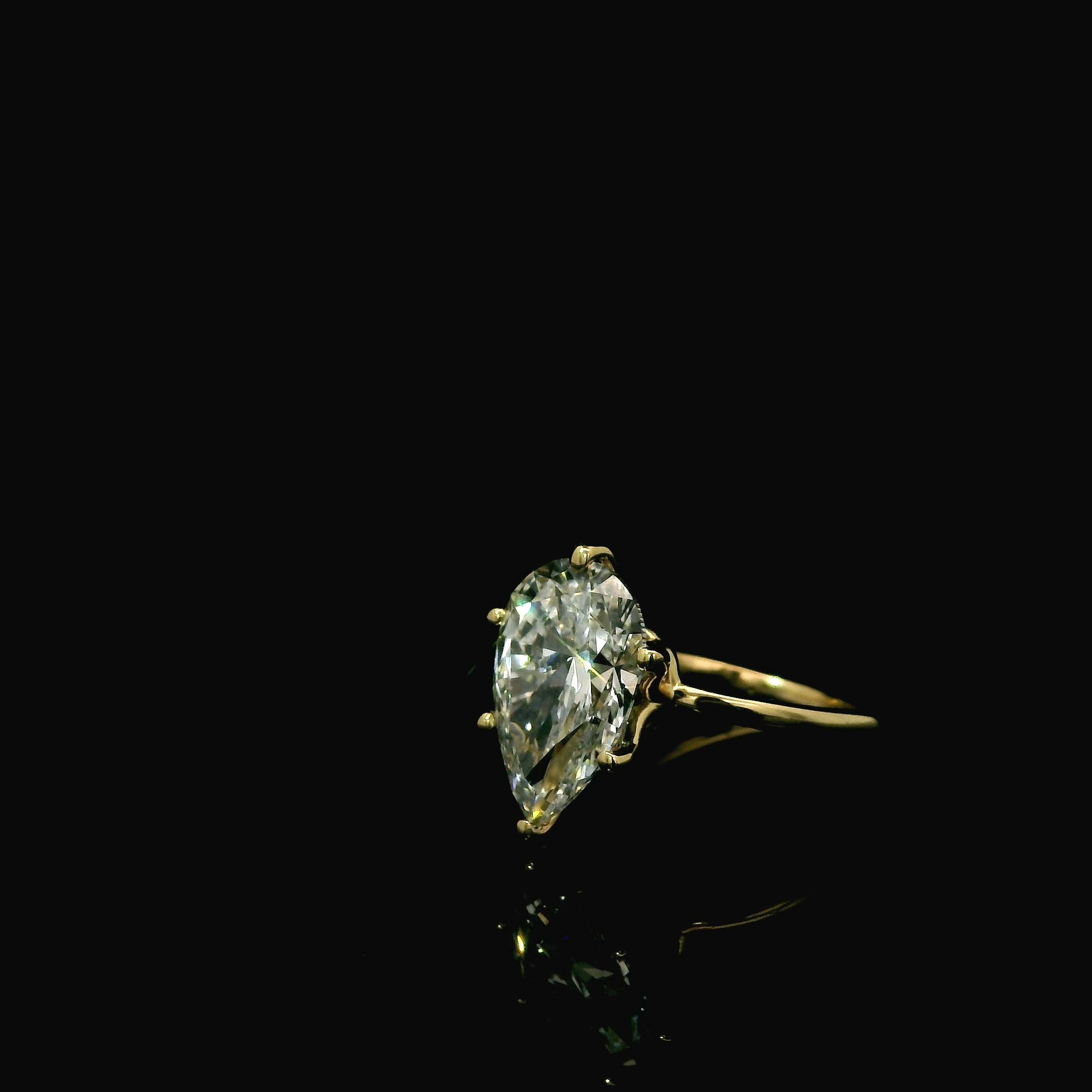 5.01CT 14K YELLOW GOLD LAB GROWN DIAMOND ENGAGEMENT RING - Image 3