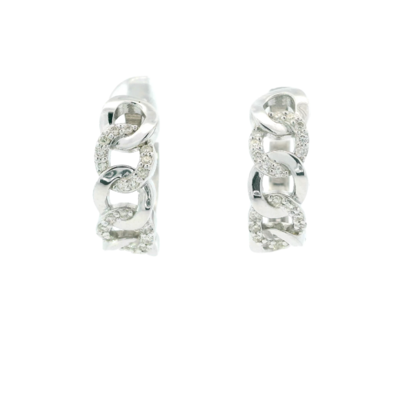White Gold Hoop Earrings