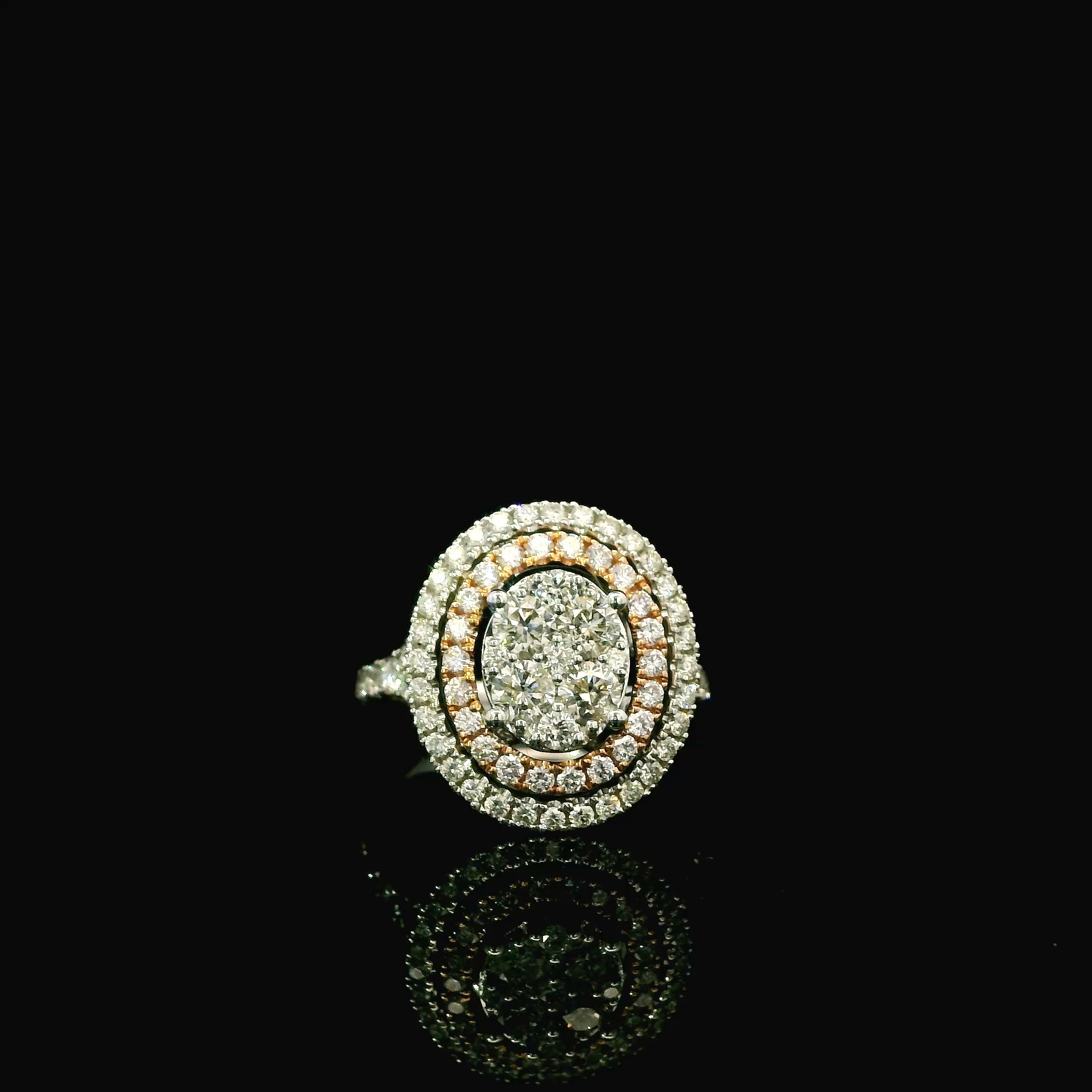 14K white Gold Ring with Round Brilliant Diamonds 1.81TCW - Image 4