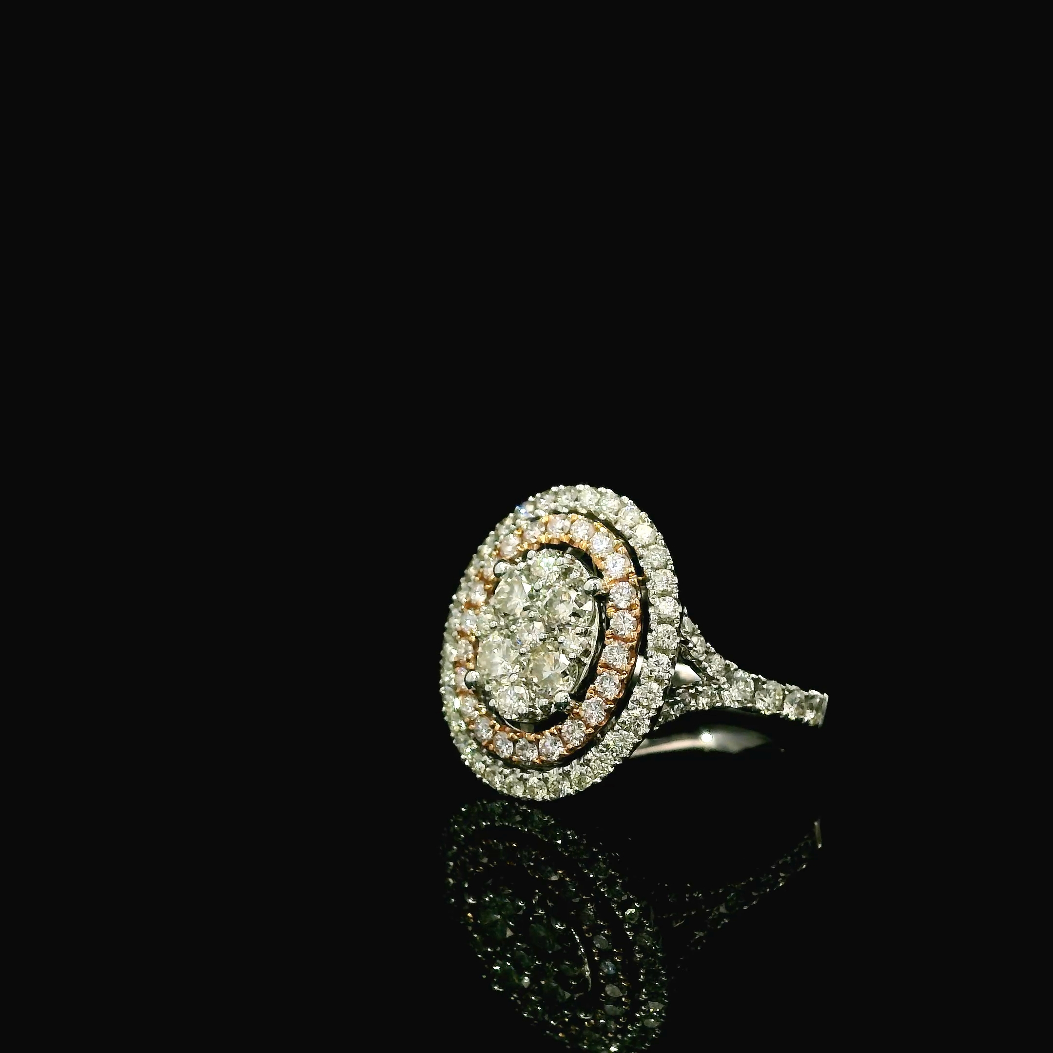 14K white Gold Ring with Round Brilliant Diamonds 1.81TCW - Image 2