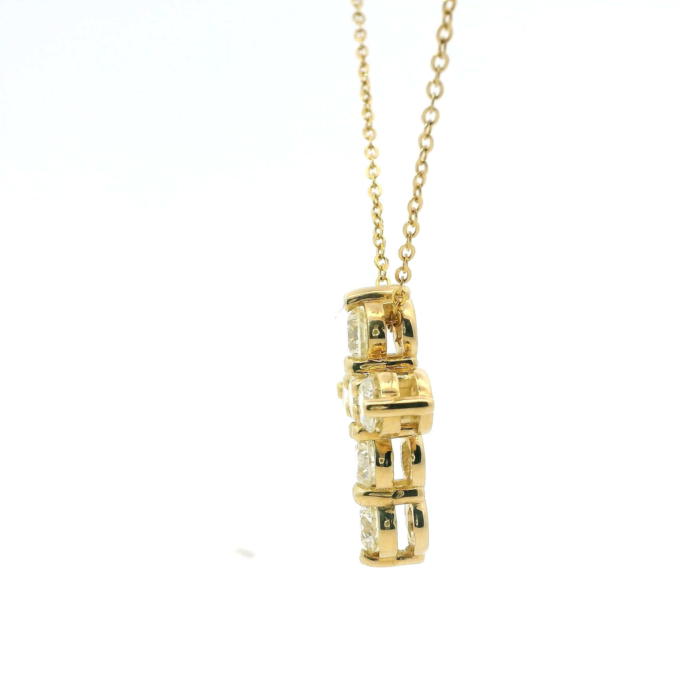 14K YG NATURAL DIAMOND CROSS PENDANT 2.39 TCW - Image 3