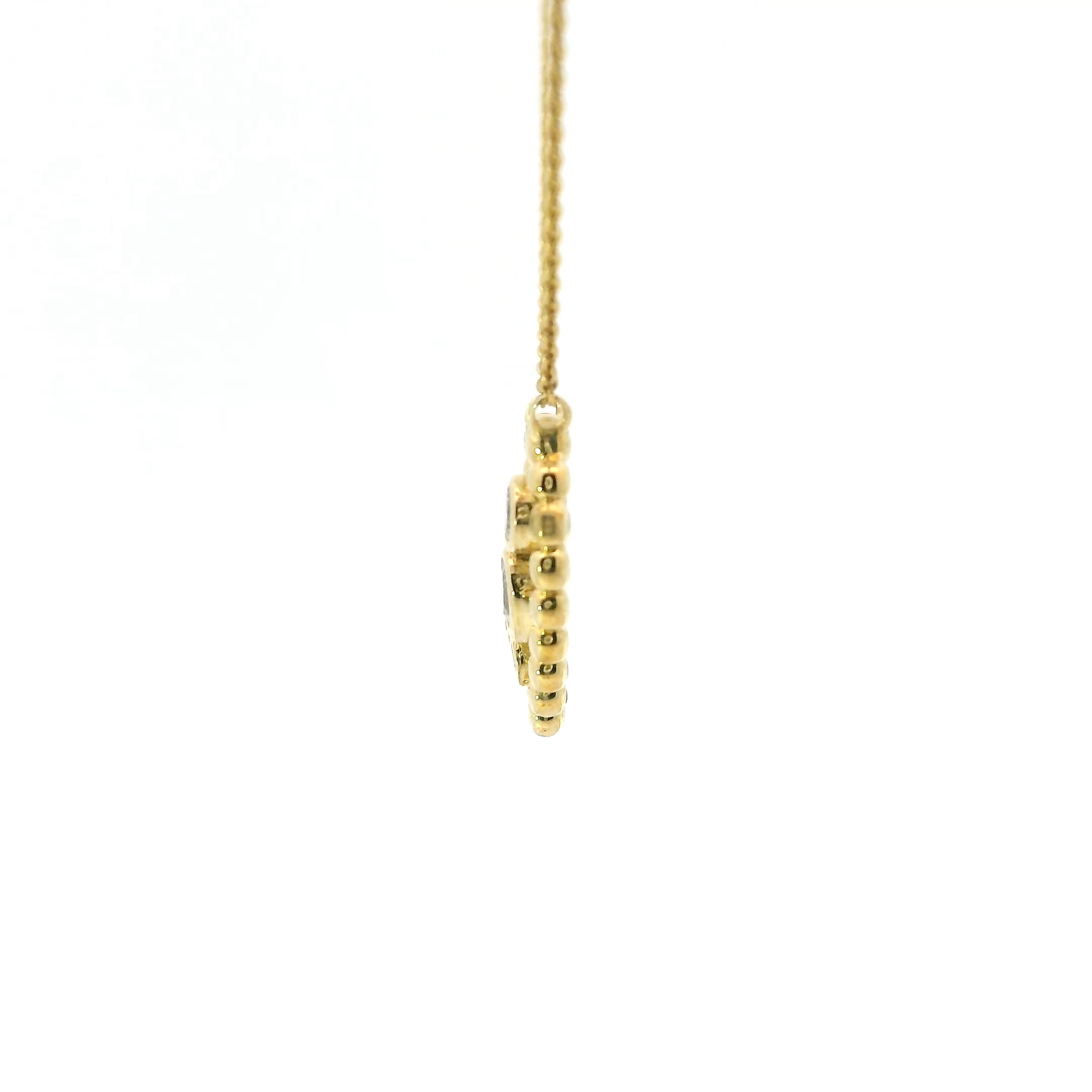 10KT YELLOW GOLD NATURAL DIAMOND FILLED HEART 0.15TCW - Image 2