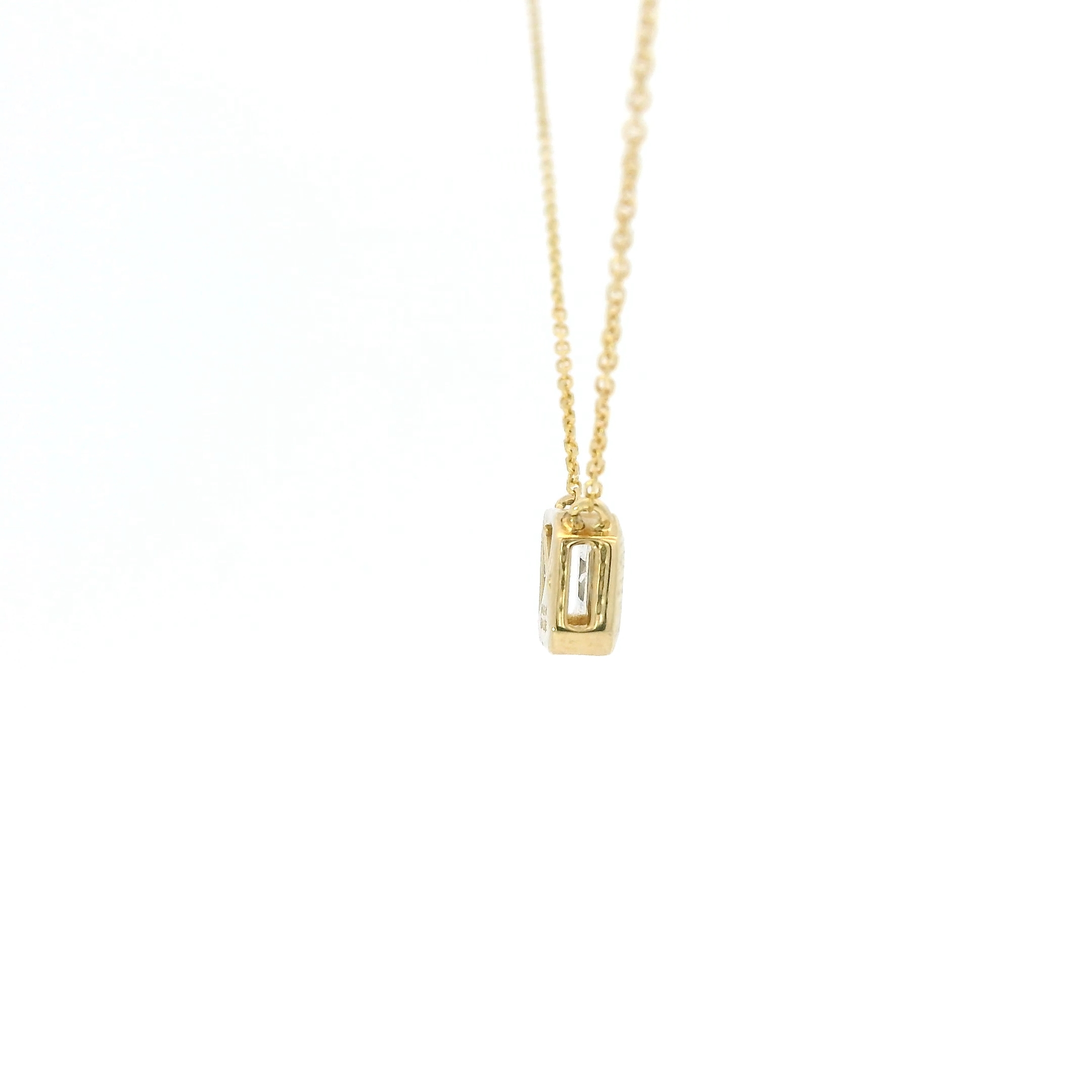 14K YELLOW GOLD NATURAL DIAMOND CENTERPIECE NECKLACE 0.25TCW - Image 5