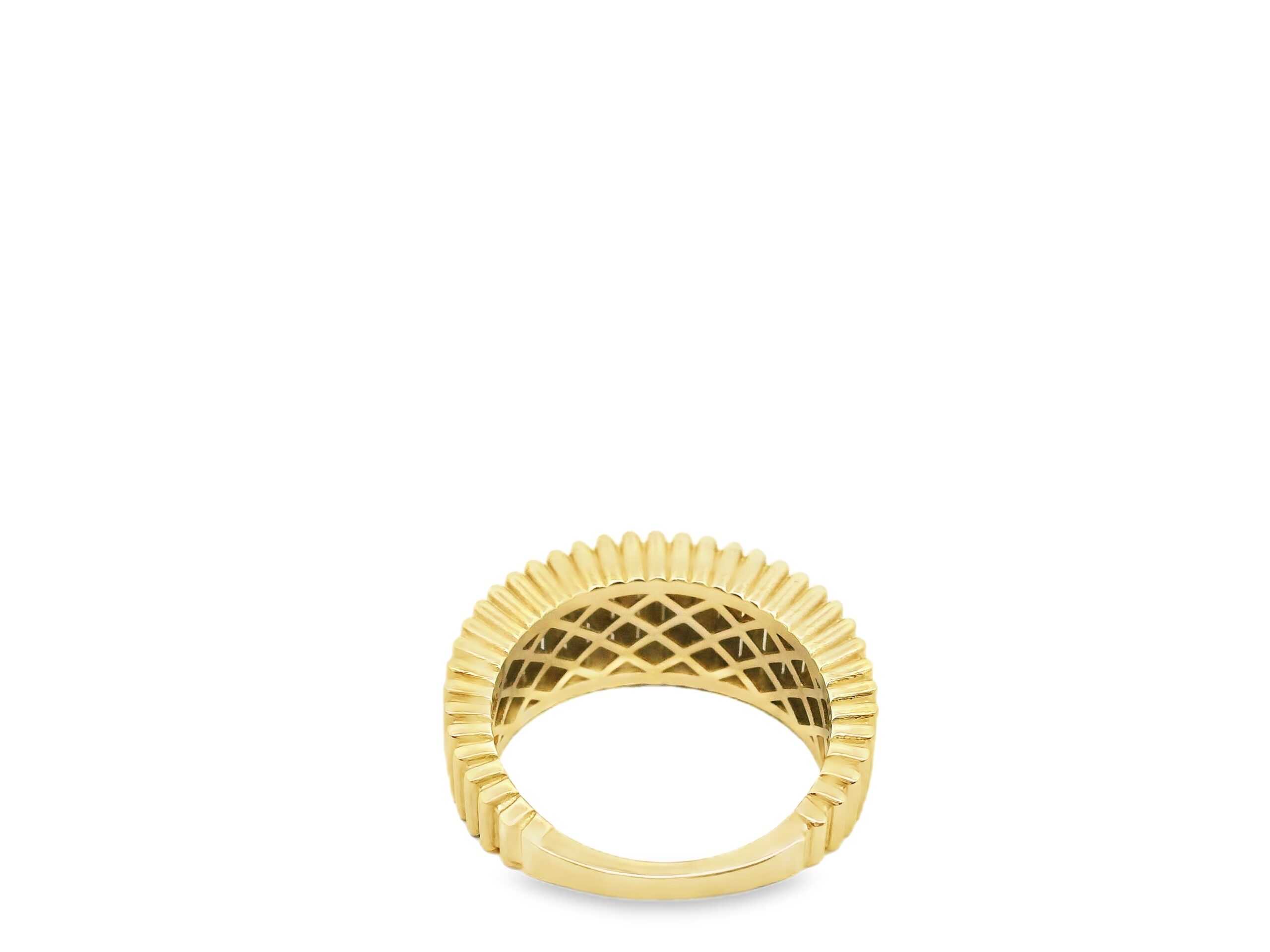 10k yellow gold fluted ring - Image 3