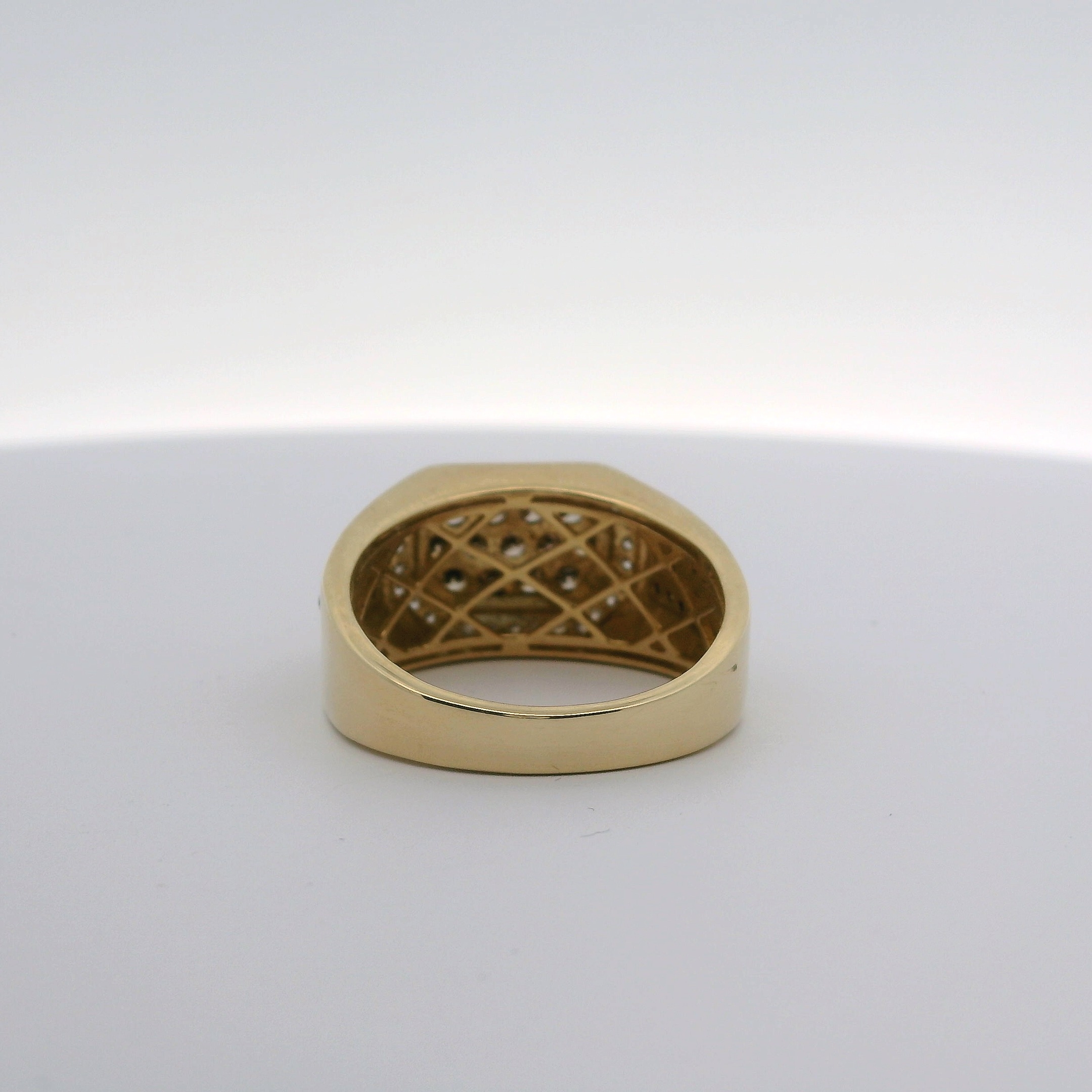 10K YELLOW GOLD 1.0CT CHOCOLATE AND WHITE DIAMOND - Image 2