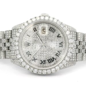 Rolex Datejust fully custom diamonds